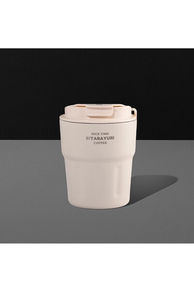 Troni SITARAYURI Thermal Coffee Mug, Double Wall, Airtight Lid with Flip Lid HZ033