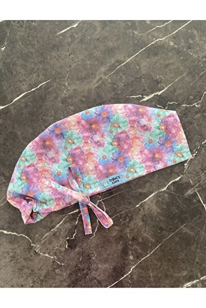 Tosbics Store Sulu Boya Yeşil Çiçekler Cerrahi Bone