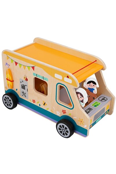 CIUPIGo Wooden camper van for children with figures and accessories CIUPIGo® - camping play set, 13 pcs