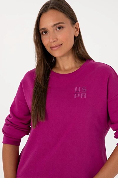 U.S. Polo Assn. OVERSİZE RAHAT KESİM YUVARLAK YAKA NAKIŞLI SWEATSHİRT