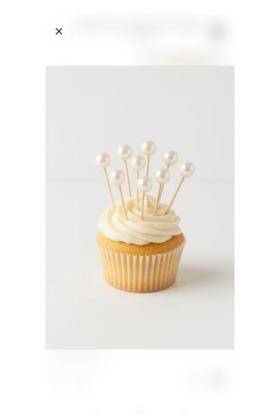 Bp Bizden Pastacılık White Pearl Toothpick – Stylish Presentation Toothpick, Party and Event Decorations, Luxury Snack Toothpicks