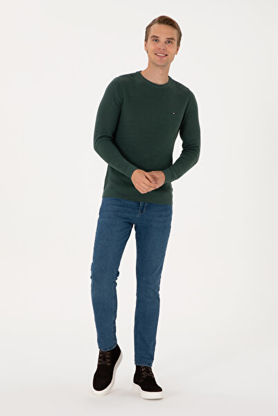 U.S. Polo Assn. Men's Dark Green Basic Sweater 50313667-Vr079