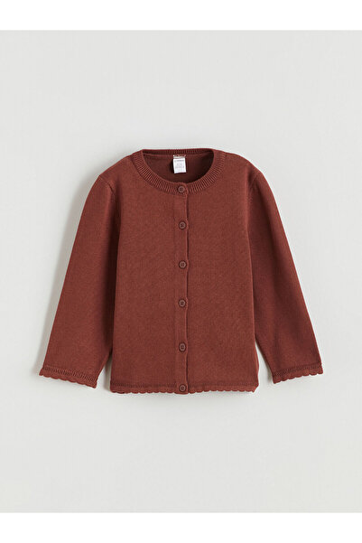 LC Waikiki Vizyon New Season Crew Neck Girls' Knitwear Cardigan