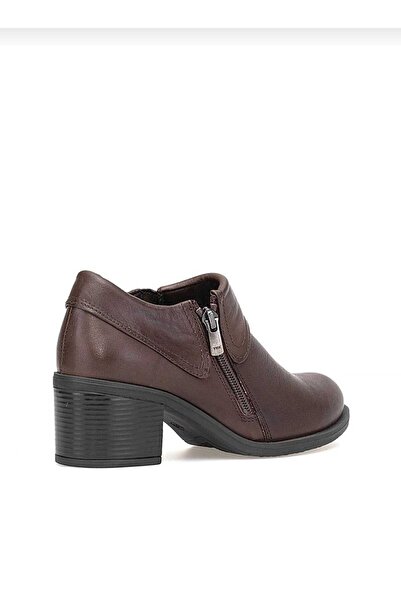 Mammamia 3725 Real Leather Thick Heeled Shoes