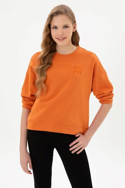 U.S. Polo Assn. OVERSİZE RAHAT KESİM YUVARLAK YAKA NAKIŞLI SWEATSHİRT