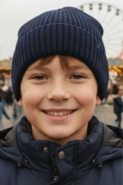 Trenderrs Boy 6-14 Years Old Corded Fabric Beret Children's Beret