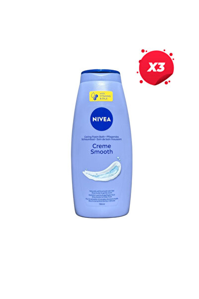 NIVEA - Creme Smooth bath foam, 750 ml, with vitamin E, for intense hydrationX3
