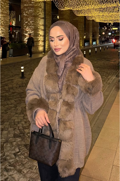 MODEL Kürk detaylı hırka