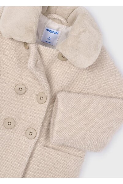 MAYORAL Girl's Coat with Fur Collar_Mnvs4438