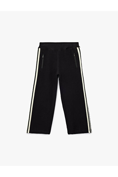 Koton Pantaloni de training negri pentru fetițe 6Wkg40061Ak