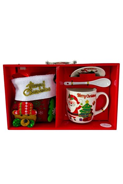 velve Christmas gift package, with luminous decoration and Tea time ceramic set, thematically packaged, Model II