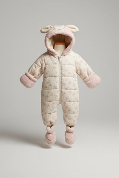 PODİUM GİYİM Yeni Sevimli Tavşan Desenli Kulaklı-Kapüşonlu Welsoft Fermuarlı ...