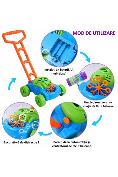 OEM Bubble Machine Lawn Mower Toy - Soap Bubbles for Children, 3+ years