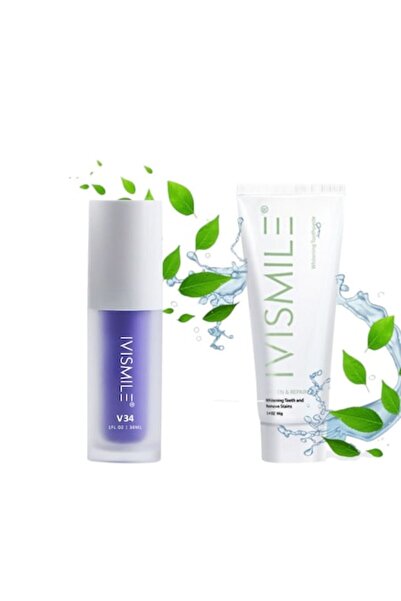 ivismile Whitening and dental care set with toothpaste 96g and color corrector V34 30g