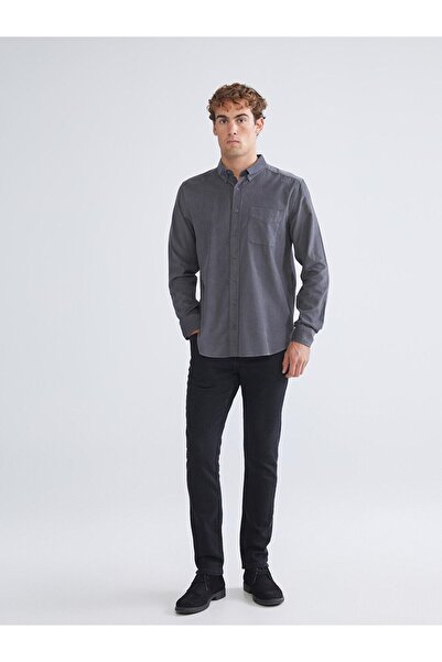 LC Waikiki Vizyon New Season Regular Fit Long Sleeve Velvet Men's Shirt