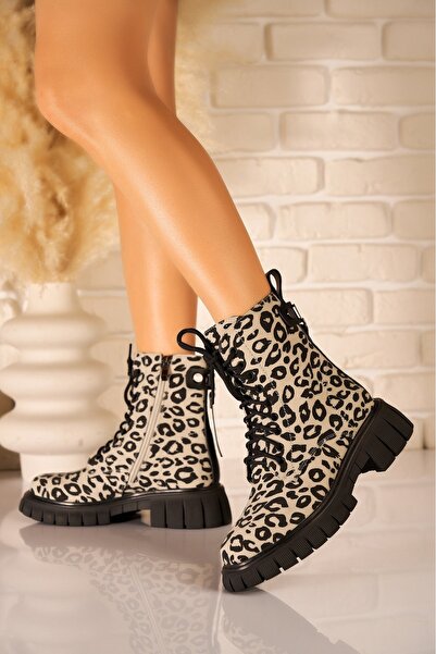 Joana Cizme Louella negre din piele întoarsă artificială cu blană