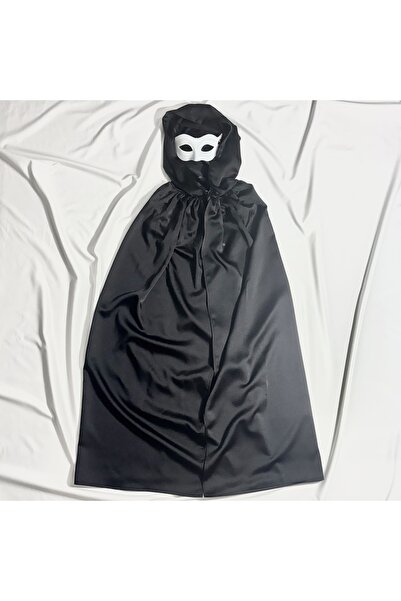 Dimmel Costume Kapşonlu Pelerin Beyaz Venedik Maske