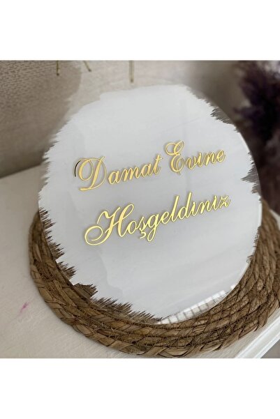 Elif Design Ornament pentru ușă din plexiglas auriu