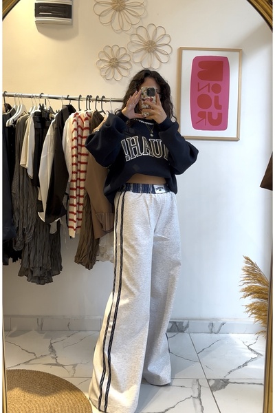 sienna Şerit Detaylı Beli Lastikli Pantolon