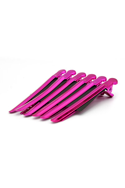 global fashion Set 12 buc. cleme pentru par, Metal, Roz