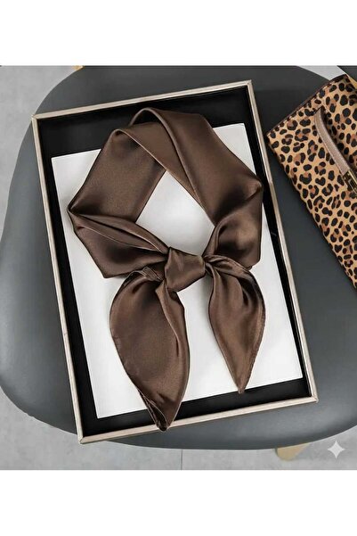 ÖrgüYastik Plain Dark Brown Scarf