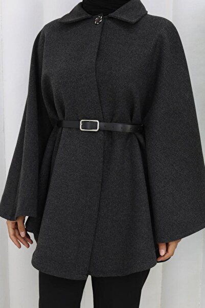 RAZENCİ Imported Cashmere Long Poncho