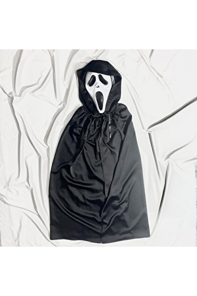 Dimmel Costume Kapşonlu Pelerin Çığlık Maske