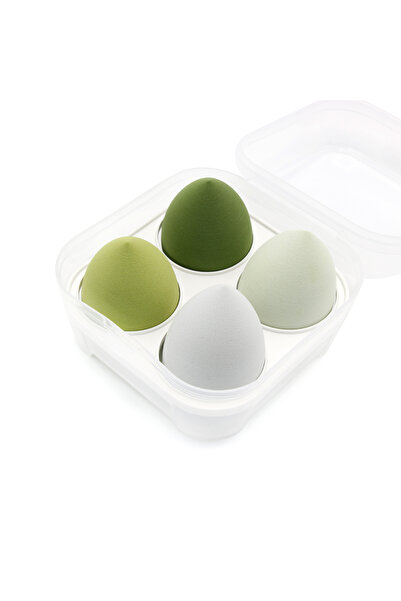 global fashion Set of 4 make-up sponges, for foundation, green