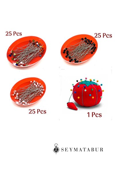 BALIM ÖRGÜ EVİ Bulk Needles with Plastic Tips – 75 Pieces (38 mm) Tomato Needle Holder Gift