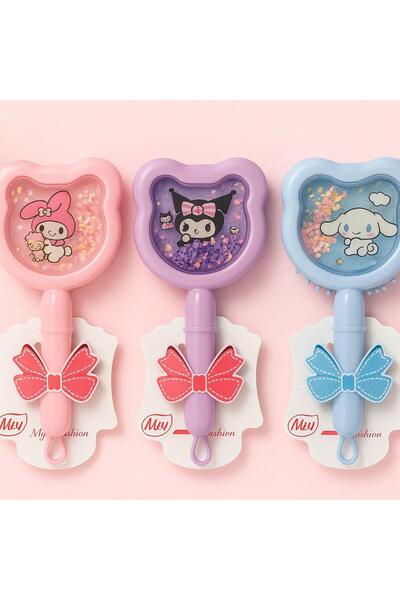 Tatlı Sebep Mini Hair Brush with Colorful Cute Characters