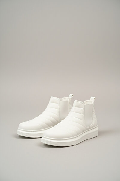 Zerenyus ZRJ205 Ανδρικά Αθλητικά Μποτάκια Ορθοπεδικά Χωρίς Κορδόνια Λευκά