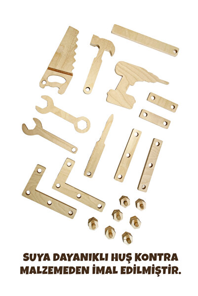 HOBBY HOUSE Wooden Repair Kit Hand Tools Toy Including Case 30 Pieces