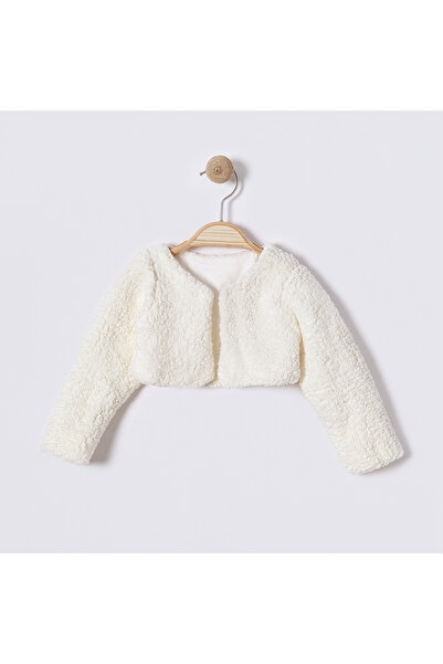 Minika Baby Girl Plush Bolero – Soft Textured, Stylish and Warm Mini Jacket