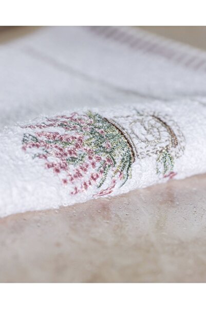 Madame Coco Curtıce Вишитий 100% бавовна 2-х панельний рушник - Білий - 30x45 см