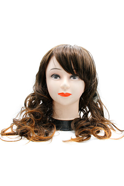 global fashion Perucă pentru damă, păr lung, culoare maro