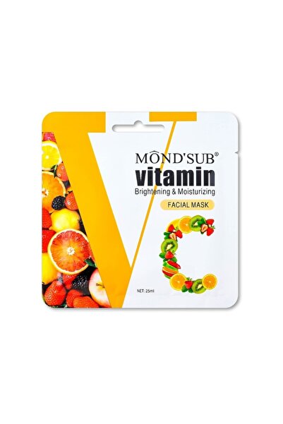 global fashion Vitamin C facial mask, brightening and hydrating, 25 ml, 24 pieces