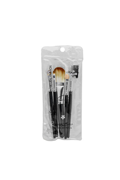 global fashion Set of 5 make-up brushes, Cosmetic Brush, brown