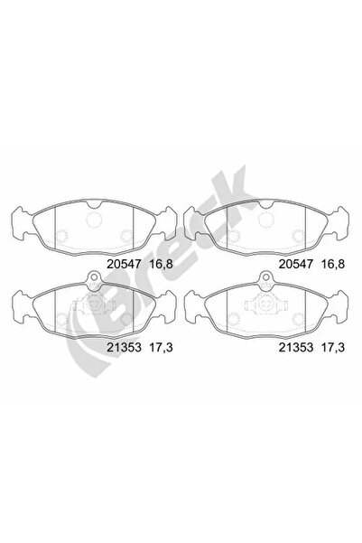 BRECK Set Placute Frana Frana Disc Daewoo Cielo Opel Astra F/Corsa A/Corsa B