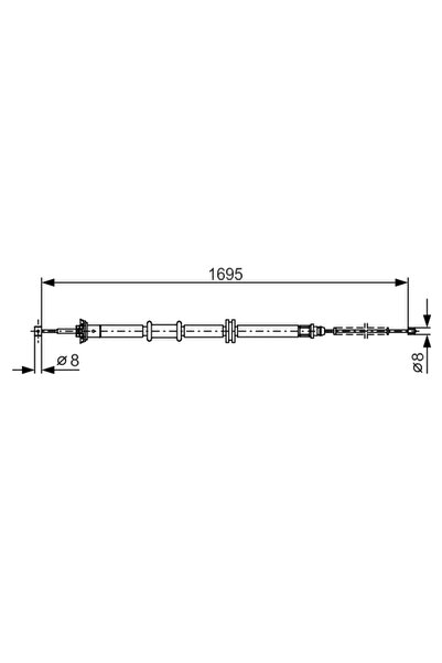 Bosch Cablu Frana De Parcare Citroen Nemo Autoutilitara/Limuzina
