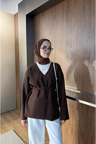 merve ada design İnce Kaşe Kaban-Yumuşak Dokulu