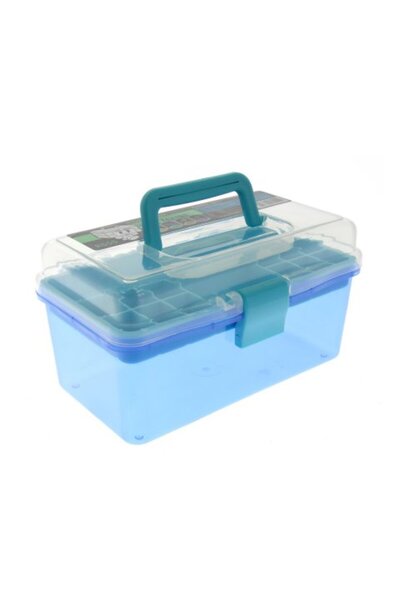 global fashion Козметична чантичка за съхранение, с отделения, пластмасова, с...