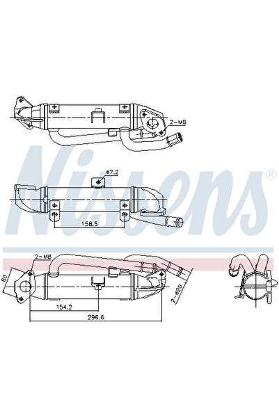 Nissens Radiator Recirculare Gaze De Esapament Audi A4 B6/A4 B7 Skoda Superb 1