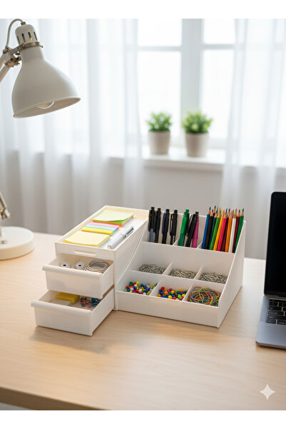 Buclee Органайзер за чекмедже на бюро | Кутия за моливи, офис и училищни принадлежности | Комплект с няколко отделения