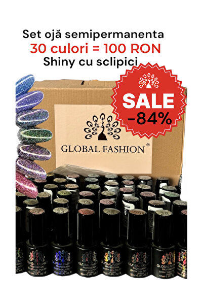 global fashion Semi-permanent nail polish set Shiny 10 ml, 30 pcs, stock clearance