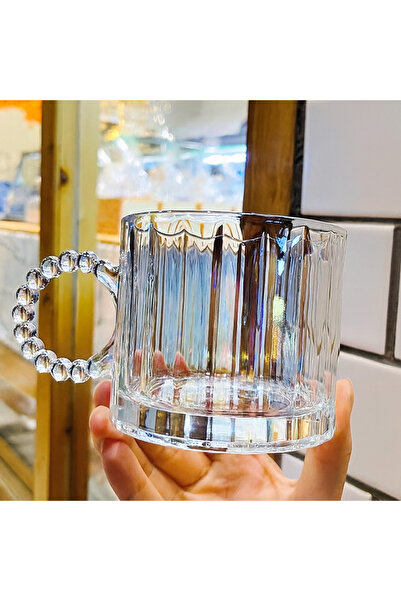 Vivien Home 3lü boncuk kulplu çay kahve kokteyl meşrubat bardağı