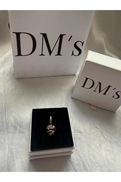 DM’s Silver Dönen Çizgiler ve Kalpler Gümüş Charm’ı