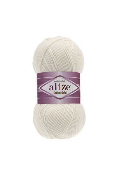 Alize قطن جولد 62 كريم - 5 قطع 55% قطن و45% أكريليك - 100 جرام - 330 متر