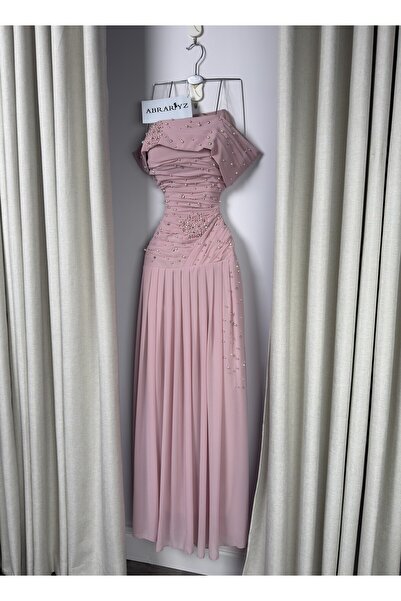 ABRARYZ Whisper pink chiffon dress