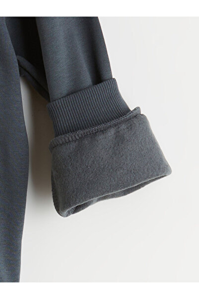 LC Waikiki Anthracite Simba Printed Boy's Sweatshirt and Sweatpants 2-Piece Set