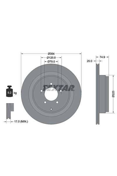 TEXTAR Дискови спирачки Land Rover Range Rover 3